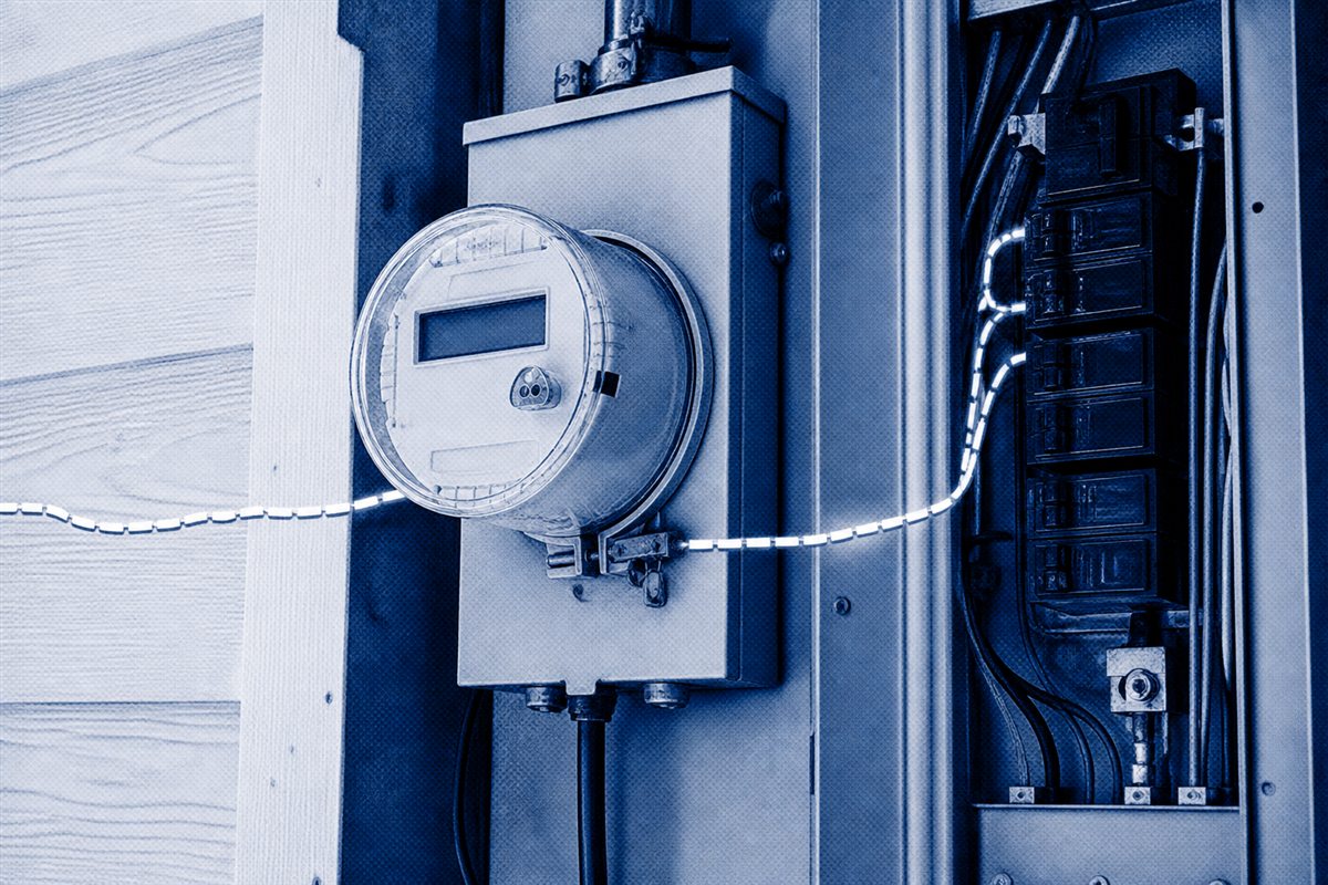Conceptual illustration of a residential electric meter
